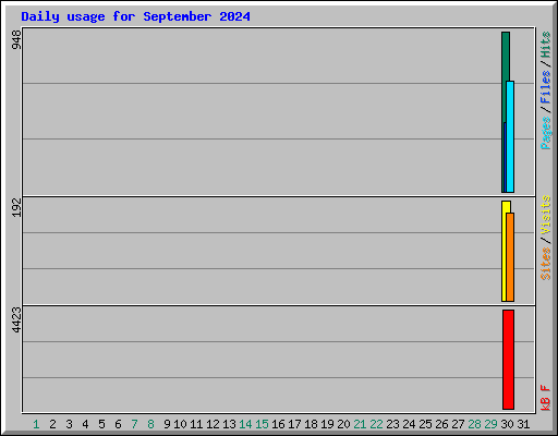 Daily usage for September 2024